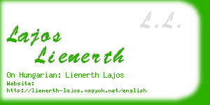 lajos lienerth business card